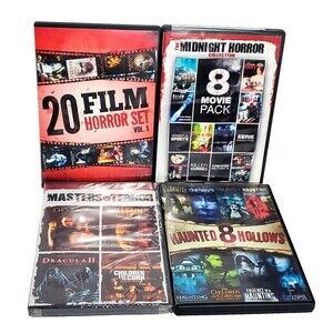 40 Horror Movies DVD Lot – Master of Terror Sealed + Haunted + 8 Hallows